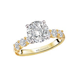 14K Yellow Gold Diamond Semi-Mount Engagement Ring