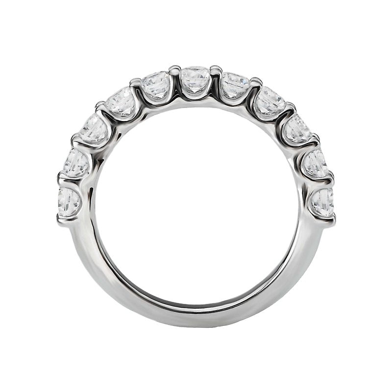 14K White Gold Diamond Wedding Band
