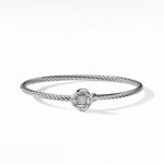 Infinity Bracelet in Sterling Silver with Diamonds, 3mm