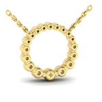 Amuleta Graduated Diamond Circle Necklace in 18K Yellow Gold