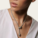 Naga Lariat, Sterling Silver, Gold, 5MM