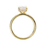 14K Yellow Gold Diamond Hidden Halo Engagement Ring