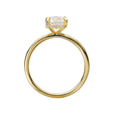 14K Yellow Gold Diamond Hidden Halo Engagement Ring