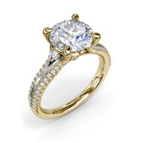 Two-Toned Split Shank Diamond Semi-Mount Engagement Ring