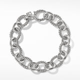 Oval Link Chain Bracelet in Sterling Silver, 12mm