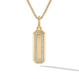 Streamline® Amulet in 18K Yellow Gold with Diamonds, 39mm