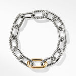 DY Madison® Chain Bracelet in Sterling Silver with 18K Yellow Gold, 11mm