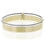 Two-Toned Bangle Bracelet with Diamonds