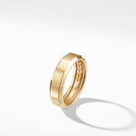 Beveled Band Ring in 18K Yellow Gold, 6mm