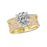 14K Yellow Gold Infinity Band Semi-Mount Diamond Engagement Ring