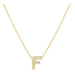 18K Yellow Gold Tiny Treasures “F” Love Letter Pendant Necklace