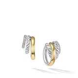 DY Mercer? Multi Hoop Earrings in Sterling Silver with 18K Yellow Gold and Diamonds, 21mm