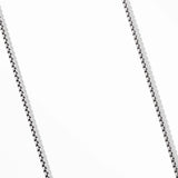 Box Chain Necklace in Sterling Silver, 2.7mm