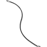 Box Chain Bracelet with Stainless Steel and Sterling Silver, 2.7mm