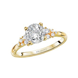 14K Yellow Gold Diamond Semi-Mount Engagement Ring