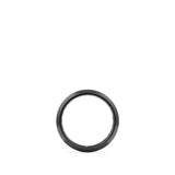Beveled Band Ring in Black Titanium, 6mm