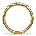 18K Yellow Gold East-West Marquise Diamond Wedding Band