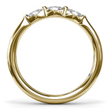 18K Yellow Gold East-West Marquise Diamond Wedding Band