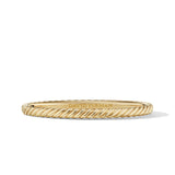 Sculpted Cable Bangle Bracelet in 18K Yellow Gold, 4.6mm