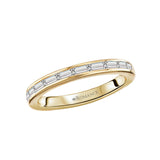 14K Yellow Gold Baguette Diamond Wedding Band