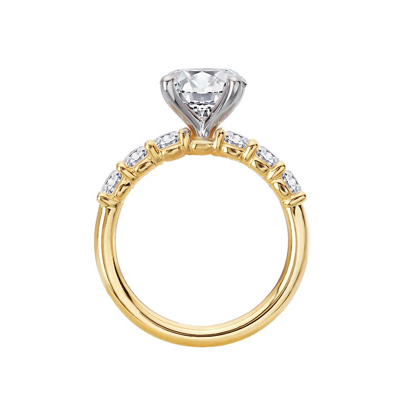 14K Yellow Gold Diamond Semi-Mount Engagement Ring