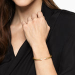 CABLESPIRA® FLEX BRACELET 18K Yellow Gold with Pavé Diamond Domes, 4mm