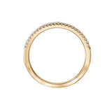 14K Yellow Gold Diamond Straight Wedding Band