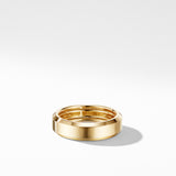 Beveled Band Ring in 18K Yellow Gold, 6mm