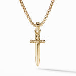 Petrvs® Dagger Amulet in 18K Yellow Gold with Diamonds, 31.5mm