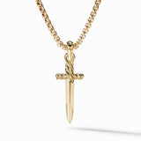 Petrvs® Dagger Amulet in 18K Yellow Gold with Diamonds, 31.5mm