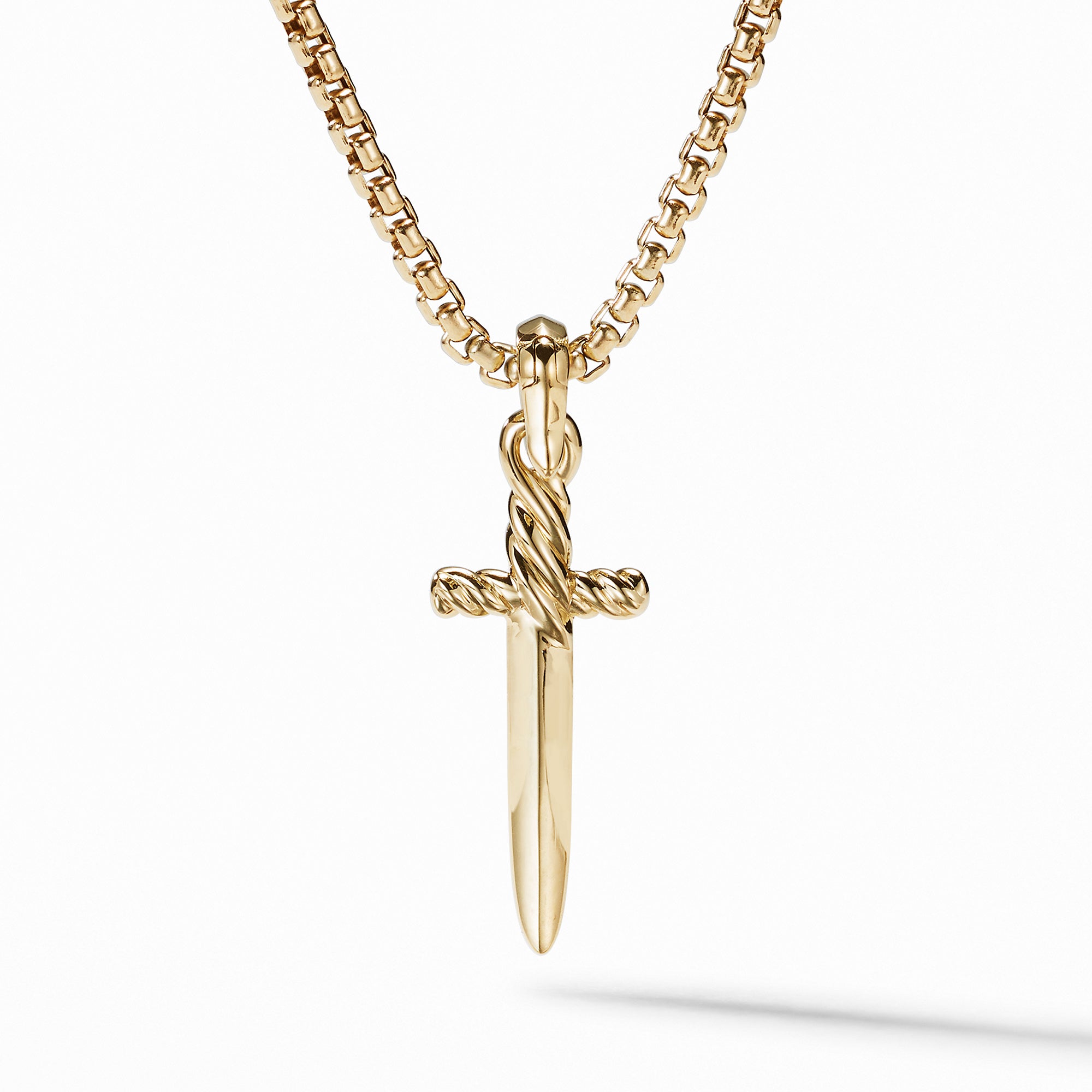 Petrvs® Dagger Amulet in 18K Yellow Gold with Diamonds, 31.5mm
