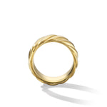Sculpted Cable Contour Band Ring in 18K Yellow Gold, 9mm