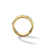 Sculpted Cable Contour Band Ring in 18K Yellow Gold, 9mm