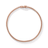 Box Chain Bracelet in 18K Rose Gold, 2.7mm