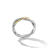 Petite Infinity Band Ring in Sterling Silver with 14K Yellow Gold, 4mm