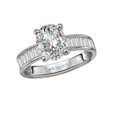 14K White Gold Diamond Engagement Ring