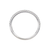 14K White Gold Diamond Wedding Band