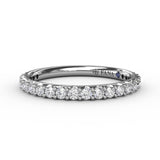 18K White Gold Diamond Wedding Band
