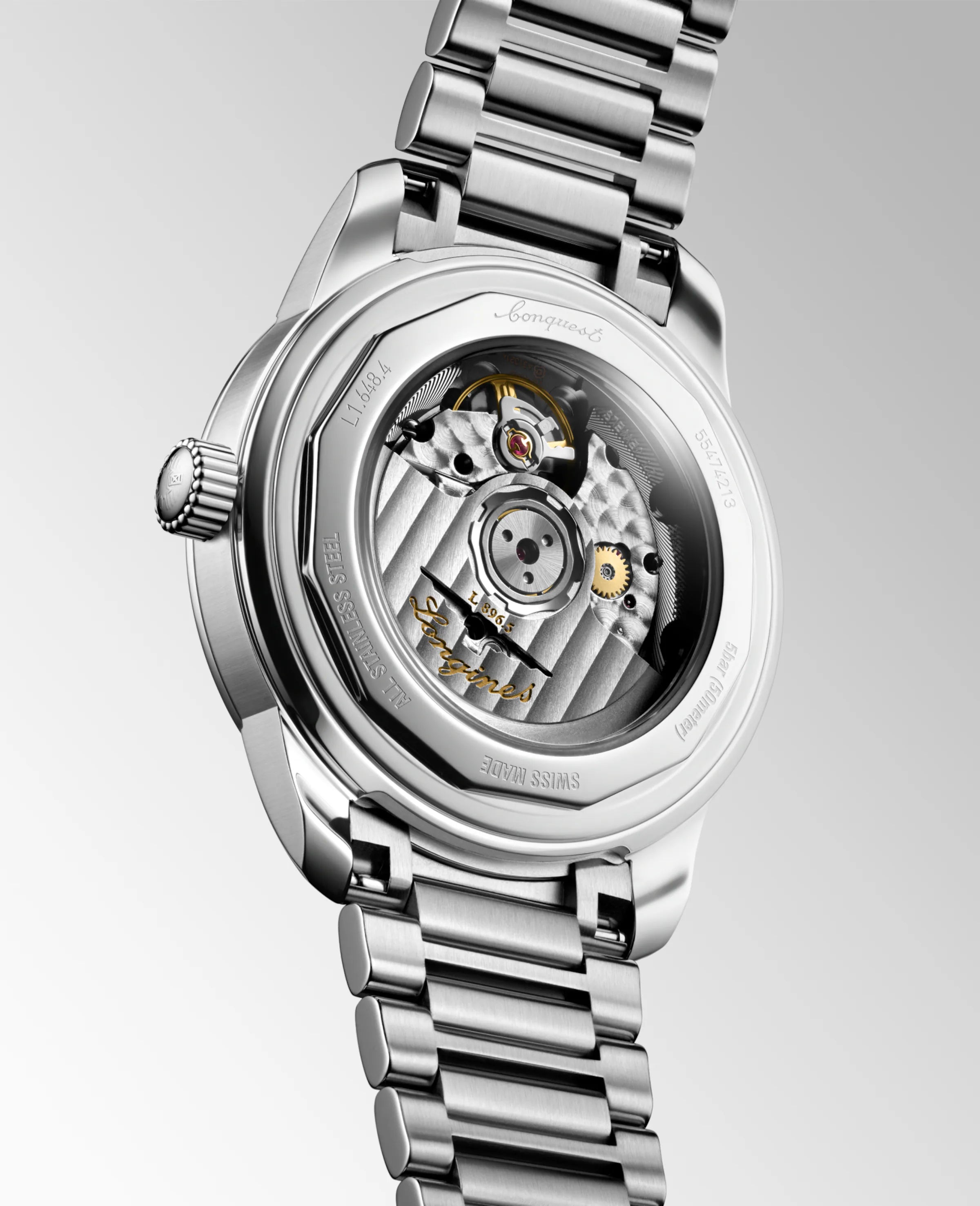 CONQUEST HERITAGE CENTRAL POWER RESERVE- L1.648.4.92.6 Automatic watch, Ø 38.00 mm, stainless steel