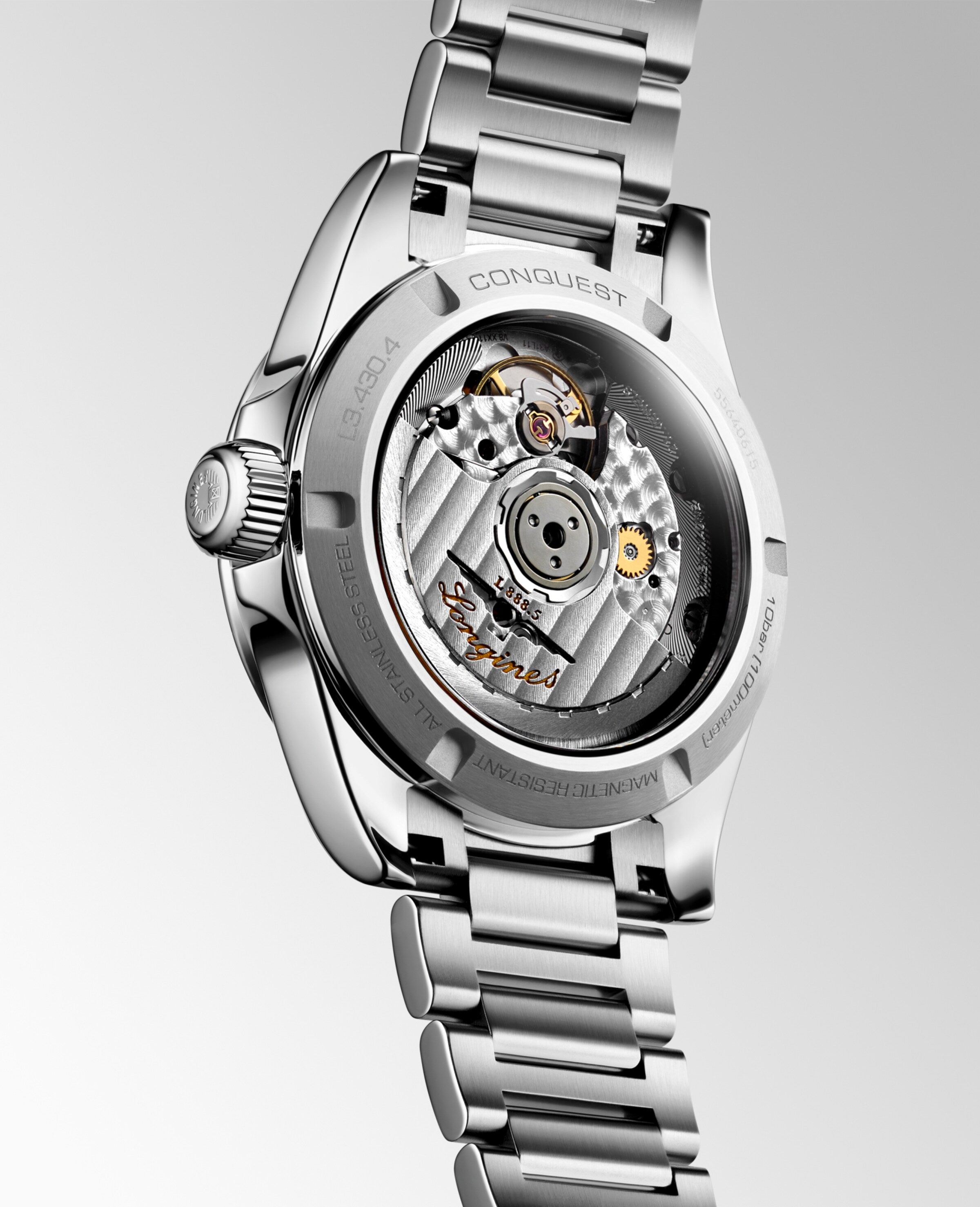 Conquest Automatic watch, Ø 34.00 mm, Stainless steel.