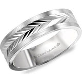 CrownRing Men’s 5.5mm White Gold Wedding Band