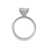 14K White Gold Princess-Cut Diamond Semi-Mount Engagement Ring