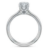Modern Aire Round Solitaire Diamond Engagement Ring