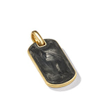 Forged Carbon Tag in 18K Yellow Gold, 42mm