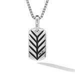 Chevron Tag in Sterling Silver with Pietersite, 21mm