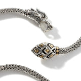 Naga Lariat, Sterling Silver, Gold, 5MM
