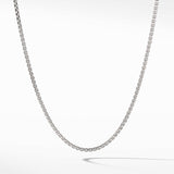 Box Chain Necklace in Sterling Silver with 14K Yellow Gold Accent, 2.7mm
