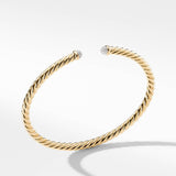 Cable Flex Bracelet in 18K Yellow Gold with Diamonds, 4mm