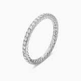 DY EDEN BAND RING Platinum with Pavé Diamonds, 1.85mm