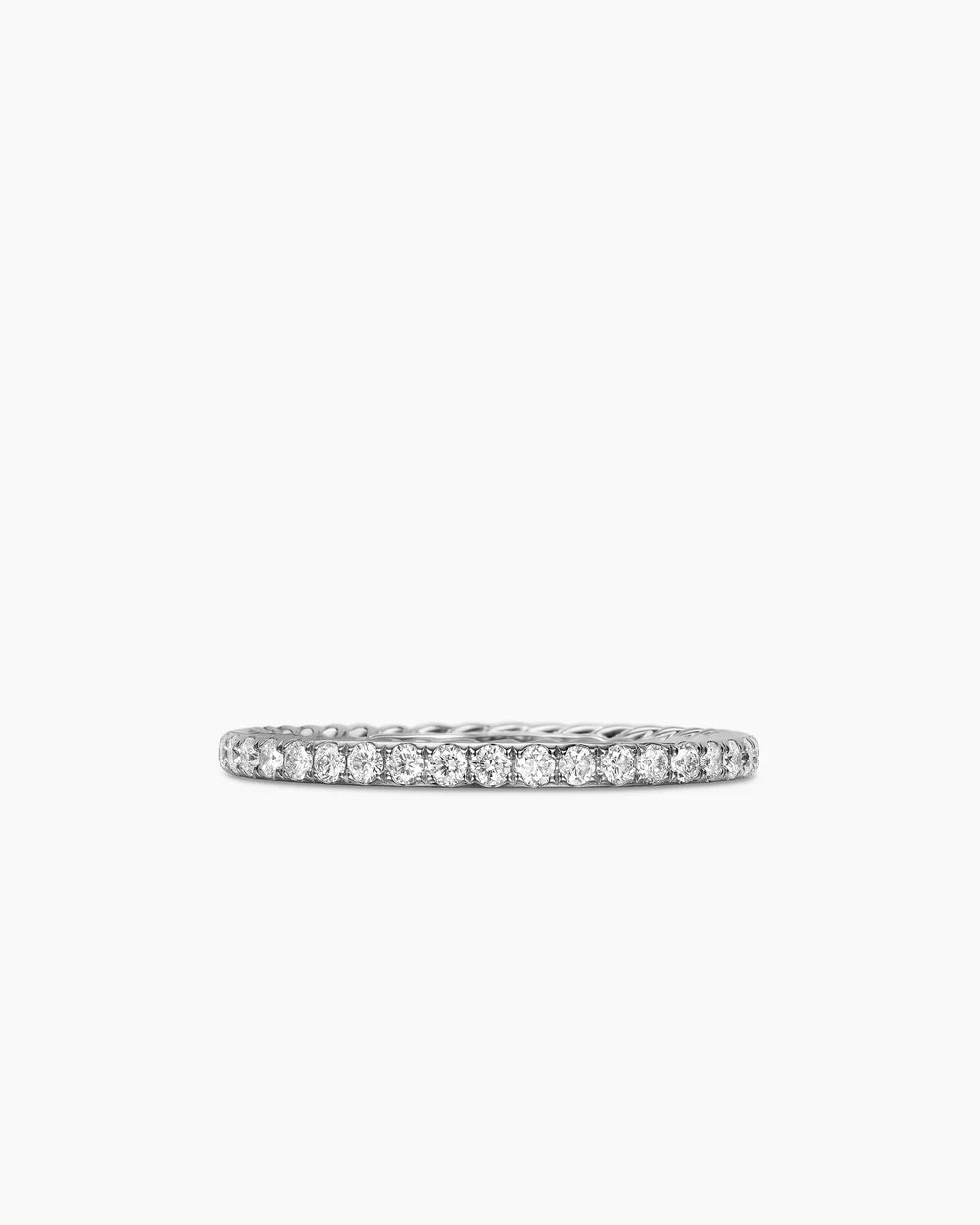 DY EDEN BAND RING Platinum with Pavé Diamonds, 1.85mm
